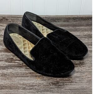 Birdies Women's Black Starling Velvet Comfort Flats Size 11